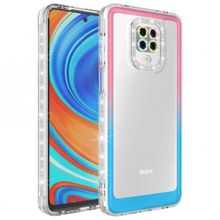 Zore Xiaomi Redmi Note 9 Pro Simli ve Renk Geçiş Tasarımlı Lens Korumalı Park Kapak Kılıf