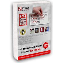 Zprint Yırtılmaz Plastik A4 10 Yaprak Yarı Şeffaf Yapışkanlı Sticker Fotoğraf Kağıdı