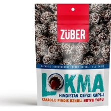 Züber Lokma Hindistan Cevizi Kaplı 96 gr Kakaolu Fındık Ezmeli Meyve Topu