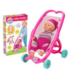 Pink Doll Dorong Buggy Plastik Stroller Kereta Dorong Bayi Tempat Tidur Tempat Tidur Miniatur Untuk 25 28 Cm Boneka Anak Anak Berpura Pura Bermain Mainan Aliexpress