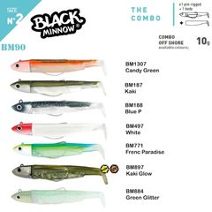 Black Minnow 2.5-BM105 combo Offshore 16gr Kaki