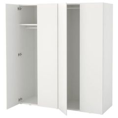 Brimnes White Wardrobe With 3 Doors 117x190 Cm Ikea