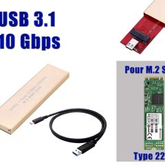 Kalea-Informatique - Dock SSD M2 SATA et SSD M.2 PCIe NVMe USB 3.2