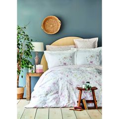 Karaca Home Bourbon Siyah Beyaz Cift Kisilik Saten Nevresim Jacquard Battaniye Seti Karaca