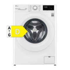 LG F4R3TYW3WE D Sınıfı 8 Kg Yıkama 1400 Devir Çamaşır Makinesi Beyaz