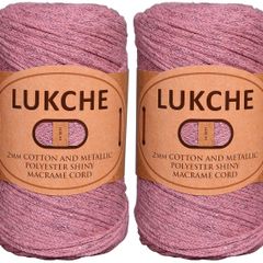 Lukche 3mm Premium Polyester Macrame Cord 2 Skein (2x147 Yards