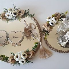 Soz Nisan Tepsisi Ve Damat Fincani Takimi 45 Cm Buyuk Boy Kutuk Tasarim