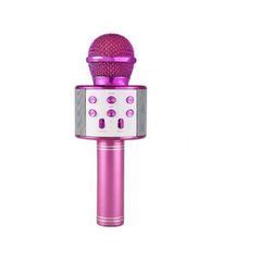 Karaoke Mikrofon Bluetooth Hoparlör Aux Usb Mikro Sd Kart Girişli Gri Wster  Ws-858