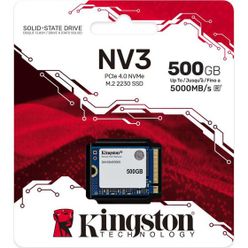 Kingston SNV3SM3/500G NV3 500 GB 22x30 mm PCIe 4.0 x4 M.2 NVMe SSD
