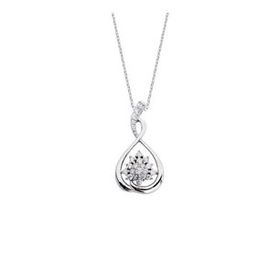 0.01 Karat Pırlantalı Gümüş Kolye