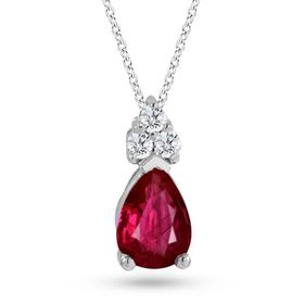 0.06 ct Pırlanta Yakut Kolye