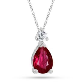 0.06 ct Pırlanta Yakut Kolye