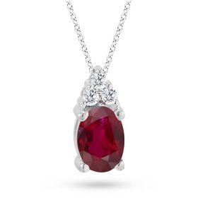 0.06 ct Pırlanta Yakut Kolye