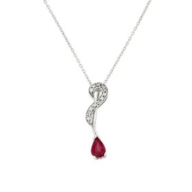 0.06 ct Pırlanta Yakut Kolye
