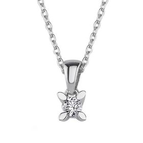 0.10 ct Karat E-F vs Pırlanta Badem Tırnak Tektaş Kolye