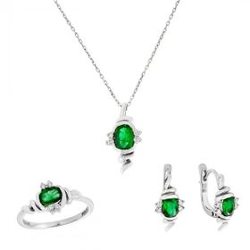 0.12 ct Zümrüt Set