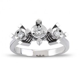 0.14 ct Üç Taş Pırlanta Yüzük