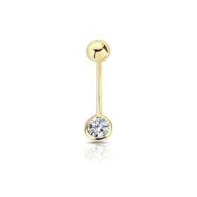 0.15 ct Pırlanta Göbek Piercing