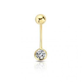 0.15 ct Pırlanta Göbek Piercing