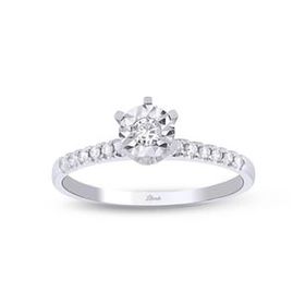 0.15 ct Tektaş Pırlanta 6 Tırnaklı Yüzük