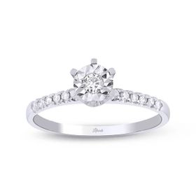 0.15 ct Tektaş Pırlanta 6 Tırnaklı Yüzük