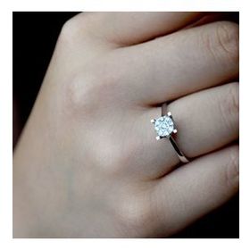 0.17 ct Modern Tasarım Coronet Tektaş Yüzük