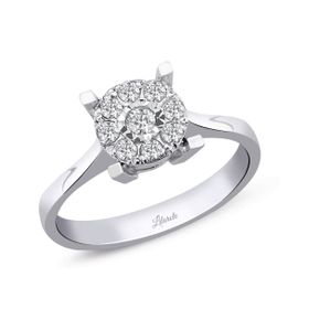 0.17 ct Modern Tasarım Coronet Tektaş Yüzük