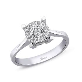 0.22 ct Modern Tasarım Coronet Tektaş Yüzük