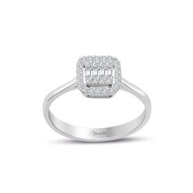 0.25 ct Modern Tasarım Baget Kare Tektaş Yüzük