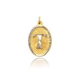 0.25 gr 14 Ayar Altın T Harf Kolye Ucu