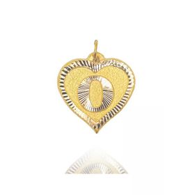 0.25 gr 14 Ayar Ö Harfi Kalp Kolye Ucu