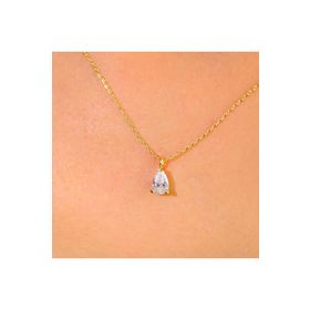 0.25 Karat Signity Swarovski Pırlanta Montürü Nano Has Taşlı Hediye 14 Ayar Altın Kolye
