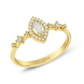 0.32 ct Pırlanta Modern Tasarım Markiz Yüzük