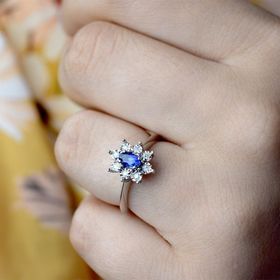 0.42 ct Safir Pırlanta Yüzük