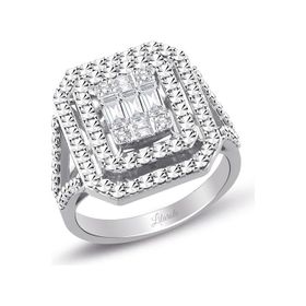 0.47 ct Kalemli Tasarım Baget Kare Tektaş Yüzük
