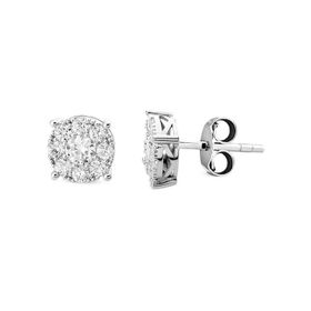 0.59 ct Modern Tasarım Coronet Tektaş Küpe