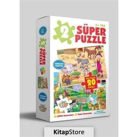0-6 Yaş Yayınları 2 Süper Puzzle Çiftlik Havananları Vahşi Havanlar