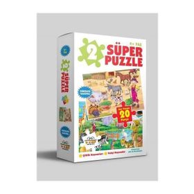 0-6 Yaş Yayınları 2 Süper Puzzle Çiftlik Havananları Vahşi Havanlar