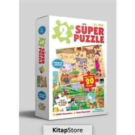 0-6 Yaş Yayınları 2 Süper Puzzle Çiftlik Havananları Vahşi Havanlar