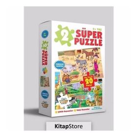 0-6 Yaş Yayınları 2 Süper Puzzle Çiftlik Havananları Vahşi Havanlar