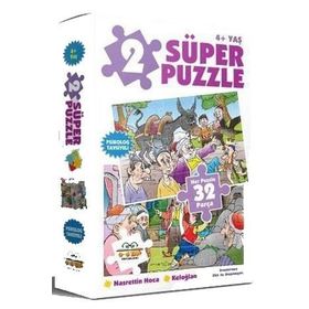 0-6 Yaş Yayınları 2 Süper Puzzle Nasrettin Hoca Keloğlan