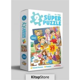 0-6 Yaş Yayınları 2 Süper Puzzle Pamuk Prenses Pinokyo