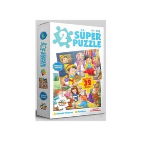 0-6 Yaş Yayınları 2 Süper Puzzle Pamuk Prenses Pinokyo