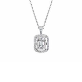 0.61 ct Pırlanta Baget Kolye