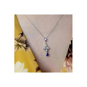 0.62 ct Safir Pırlanta Kolye