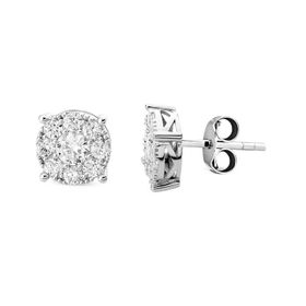 0.71 ct Modern Tasarım Coronet Tektaş Küpe