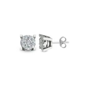 0.72 ct Modern Tasarım Coronet Tektaş Küpe