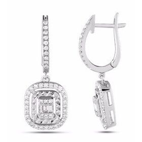 0.78 ct Pırlanta Sallantılı Küpe