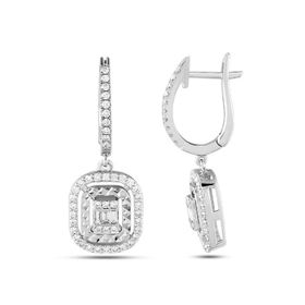 0.78 ct Pırlanta Sallantılı Küpe