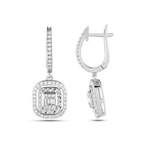 0.78 ct Pırlanta Sallantılı Küpe
